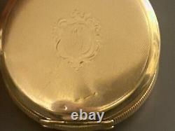 1909 Elgin Fancy Dial Grade 310 12s 7J Model 2 Hunting Pocket Watch Golf Filled