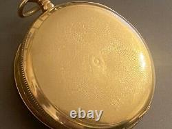 1909 Elgin Fancy Dial Grade 310 12s 7J Model 2 Hunting Pocket Watch Golf Filled