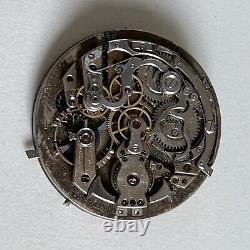 1910 Ulysse Nardin Repeater Chronograph Pocket Watch Movement Lot 1034