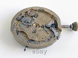 1910's SWISS Chronograph / Quarter Repeater Pocket Watch Movement Lot 1017