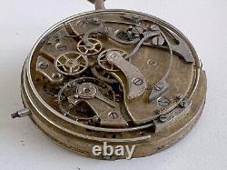 1910's SWISS Chronograph / Quarter Repeater Pocket Watch Movement Lot 1017