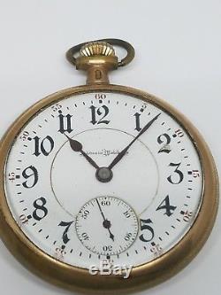 1911 16S 21j Illinois Sangamo Open Face Pocket Watch Railroad Grade Model 5