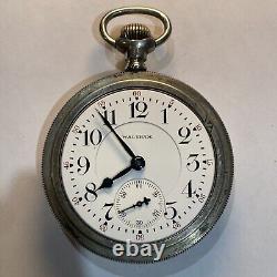 1911 Waltham Vanguard 23 Jewel 18s Railroad Pocket Watch Mint Dial Runs Great