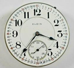 1912 Elgin Grade 372 16s 19 Jewels Railroad Pocket Watch Movement Good Bal lot. W