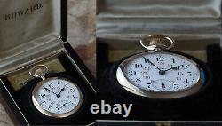 1913 E Howard & Co Boston 16s OF POCKET WATCH Railroad M. 1905 Series 0 23J RUNS