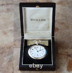 1913 E Howard & Co Boston 16s OF POCKET WATCH Railroad M. 1905 Series 0 23J RUNS