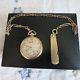1921 Tiffany And Co. 18ky Gold Pocket Watch, Swiss Movement, 14gm-18ky Chain
