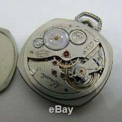 1926 Illinois 12s 19j Pocket Watch Movement A. Lincoln 14K Gold Filled Deco Runs