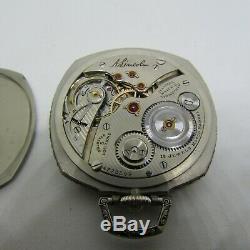 1926 Illinois 12s 19j Pocket Watch Movement A. Lincoln 14K Gold Filled Deco Runs