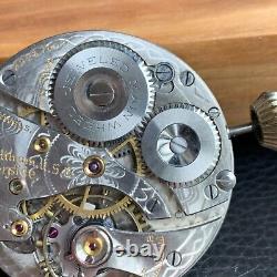 1937 Waltham Riverside Grade 1621 21 Jewels 16S Pocket Watch Movement Runs