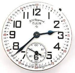 1952 Elgin B W Raymond 16s 21j 8 Adjusts Railroad Grade Pocket Watch Movement