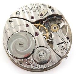 1952 Elgin B W Raymond 16s 21j 8 Adjusts Railroad Grade Pocket Watch Movement
