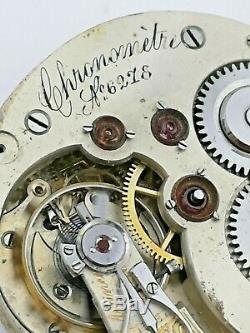 19th Century Swiss Detent Escapement Chronometer Pocket Watch Movement (R71)