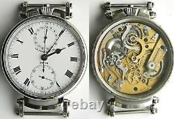 2 Engraved Wristwatch Cases Top Sapphire Crystals For Pocket Watch Movements