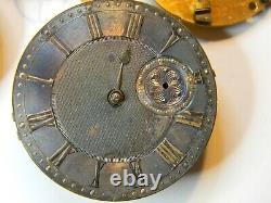 3 English Verge Fusee Pocket Watch Movement Lot Johnson Mccabe Cairns Parts
