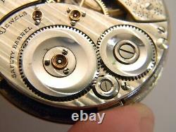 3 Star Rare 1906 Lord Elgin 23j 12s #194 M3 Pocket Watch Movement Runs Great