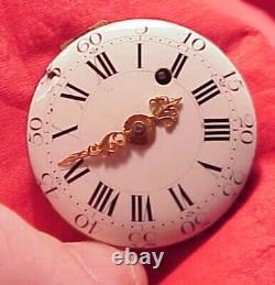 33mm MARCHAND FILS NO 6969 PARIS VERGE FUSEE POCKET WATCH MOVEMENT GOLD HANDS