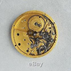 38.6mm qua repeater repetition unusual escapement pocket watch movement 1840-50s