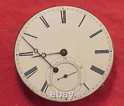 43MM 16s AGASSIZ 37283 POCKET WATCH MOVEMENT Hamrick & Son Pa COLUMBUS MVT