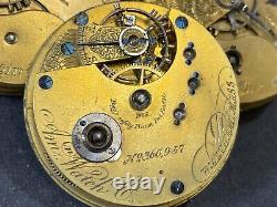 45 Vintage Pocket Watch Movements Elgin Waltham Illinois Etc. Several Working