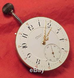 46mm Rare Experimental Balance Jules Jurgensen Pocket Watch 20j Movement Runs