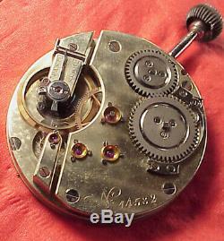 46mm Rare Experimental Balance Jules Jurgensen Pocket Watch 20j Movement Runs