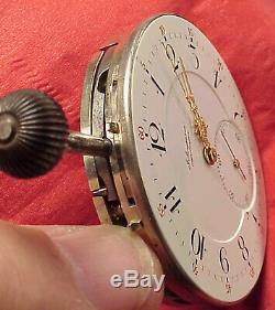 46mm Rare Experimental Balance Jules Jurgensen Pocket Watch 20j Movement Runs
