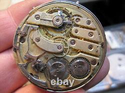 47.3mm OF LS chronograph repeater pocket watch movement w good staff