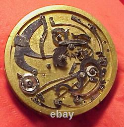 51mm VERGE FUSEE REPEATER POCKET WATCH MOVEMENT CARILLION 3 GONGS TICKaBIT