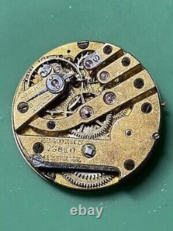 8/0s Ed Koehn Geneve Early Fancy Dial Pocket Watch Movement