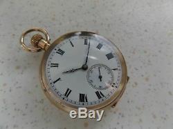 9ct Gold Stauffer Ladies Fob With Iwc Movement Pocket Watch