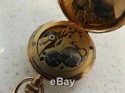 9ct Gold Stauffer Ladies Fob With Iwc Movement Pocket Watch