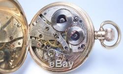 9ct gold Waltham pocket watch 17 jewel movement