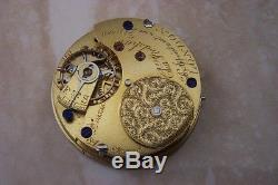 A CHARLES FRODSHAM POCKET WATCH MOVEMENT FOR A HALF HUNTER CASE c. 1890