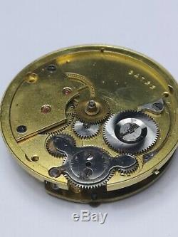 A Karrusel Bahne Bonniksen Pocket Watch Movement Retailed by Stewart, Glasgow