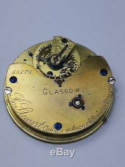 A Karrusel Bahne Bonniksen Pocket Watch Movement Retailed by Stewart, Glasgow