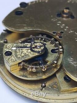 A Karrusel Bahne Bonniksen Pocket Watch Movement Retailed by Stewart, Glasgow