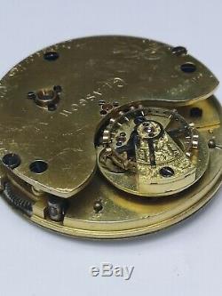 A Karrusel Bahne Bonniksen Pocket Watch Movement Retailed by Stewart, Glasgow