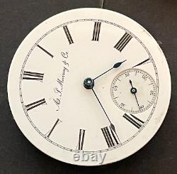 A. P. Murray 8s Pocket Watch Movement Running Tick High Grade Private Label Swiss