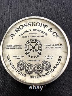 A. Rosskopf & Co Movement 37mm Antique Pocket Watch Requires Maintenance