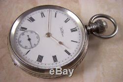 A WALTHAM SILVER CASED POCKET WATCH WITH BOND ST MOVEMENT c. 1908