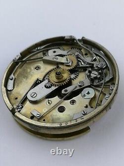 AH Arnold & FH Huguenin 30 Minute Recording Chronograph Pocket Watch Movement