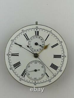 AH Arnold & FH Huguenin 30 Minute Recording Chronograph Pocket Watch Movement