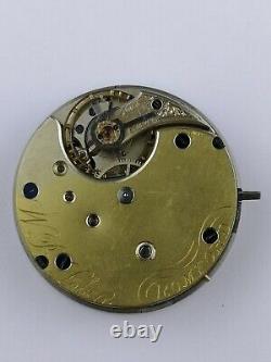 AH Arnold & FH Huguenin 30 Minute Recording Chronograph Pocket Watch Movement