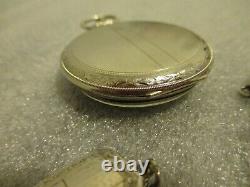 ANTIQUE 1917 HOWARD 17J POCKET WATCH 12s SERIES 7 HINGED MOVEMENT+FOB-RUNS GREAT