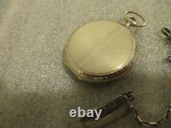 ANTIQUE 1917 HOWARD 17J POCKET WATCH 12s SERIES 7 HINGED MOVEMENT+FOB-RUNS GREAT