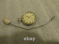 ANTIQUE 1917 HOWARD 17J POCKET WATCH 12s SERIES 7 HINGED MOVEMENT+FOB-RUNS GREAT