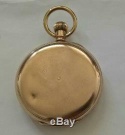 ANTIQUE 9ct GOLD WALTHAM POCKET WATCH-1905 NSW POLICE PRESENTATION INSCRIPTION