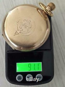 ANTIQUE 9ct GOLD WALTHAM POCKET WATCH-1905 NSW POLICE PRESENTATION INSCRIPTION