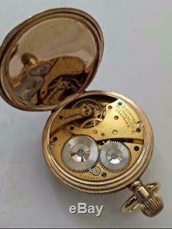 ANTIQUE 9ct GOLD WALTHAM POCKET WATCH-1905 NSW POLICE PRESENTATION INSCRIPTION